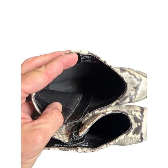 Aaden Snake Print Ankle Boots Womens 7.5M PU Upper Textile Lining*note wear - Picture 6 of 12